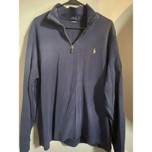 Ralph Lauren Men's Quarter Zip Blue HEAVY